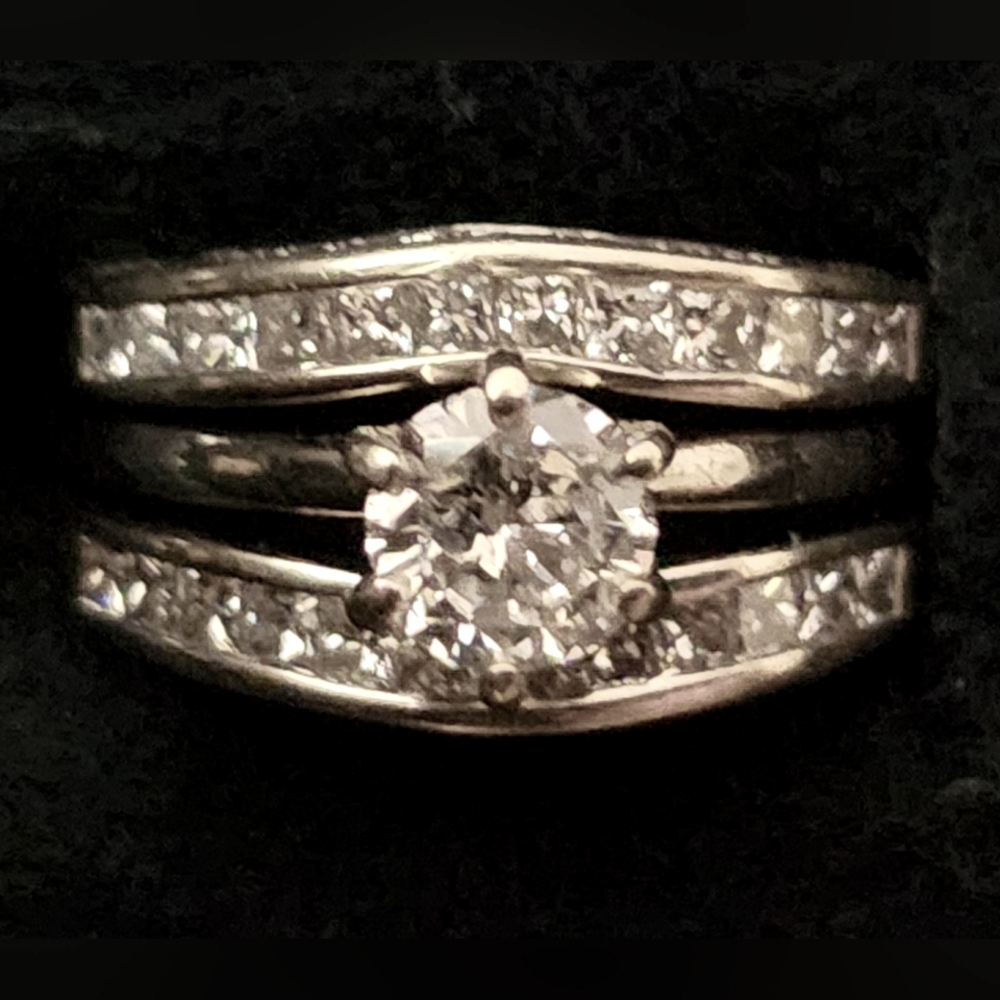 Gorgeous Diamond engagement and wedding ring.